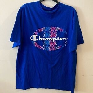 Champion Blue Short Sleeve Tee with Graphic